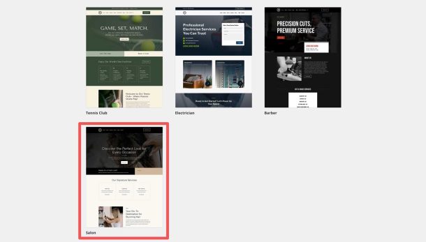 Onstail Website Example New Starter Site for Salons (Quick Install)