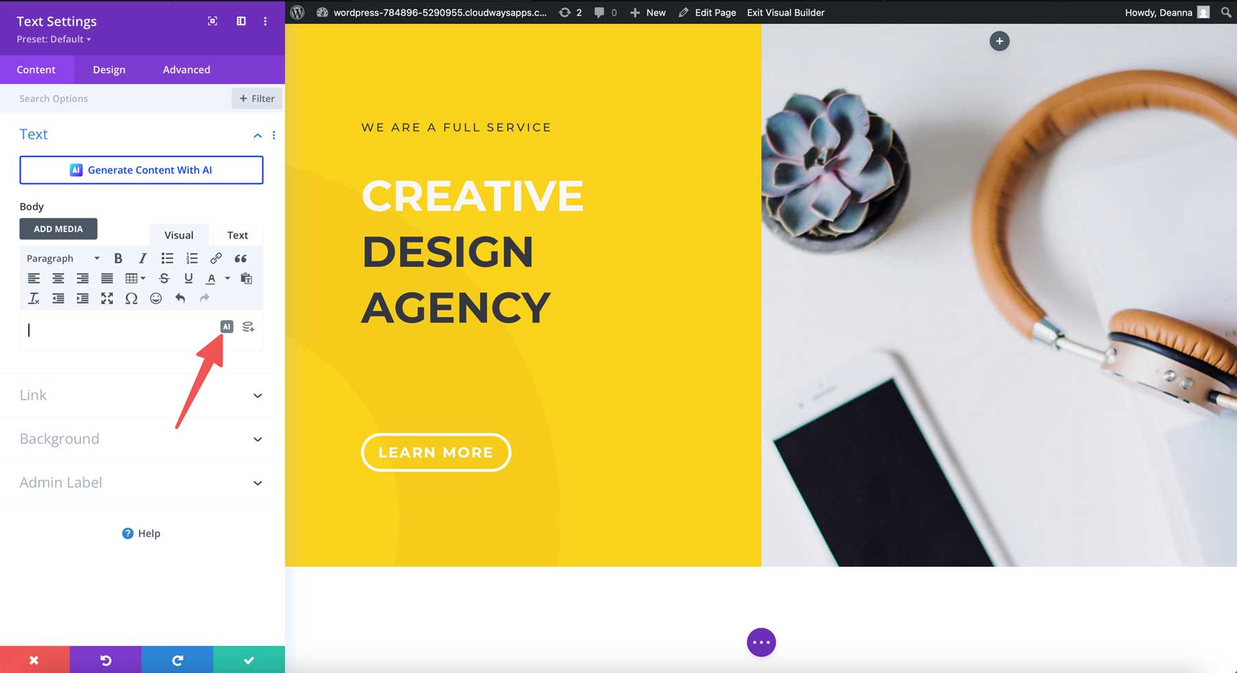 Divi AI in Divi 4