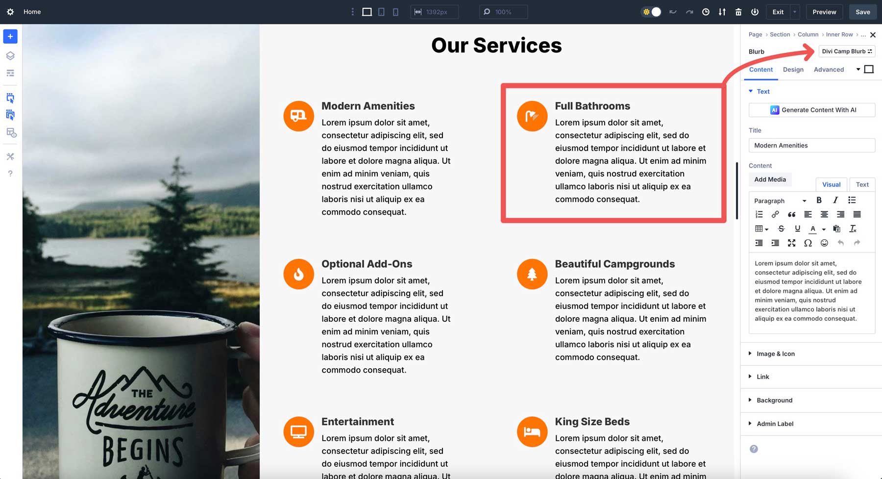 Divi Element Preset