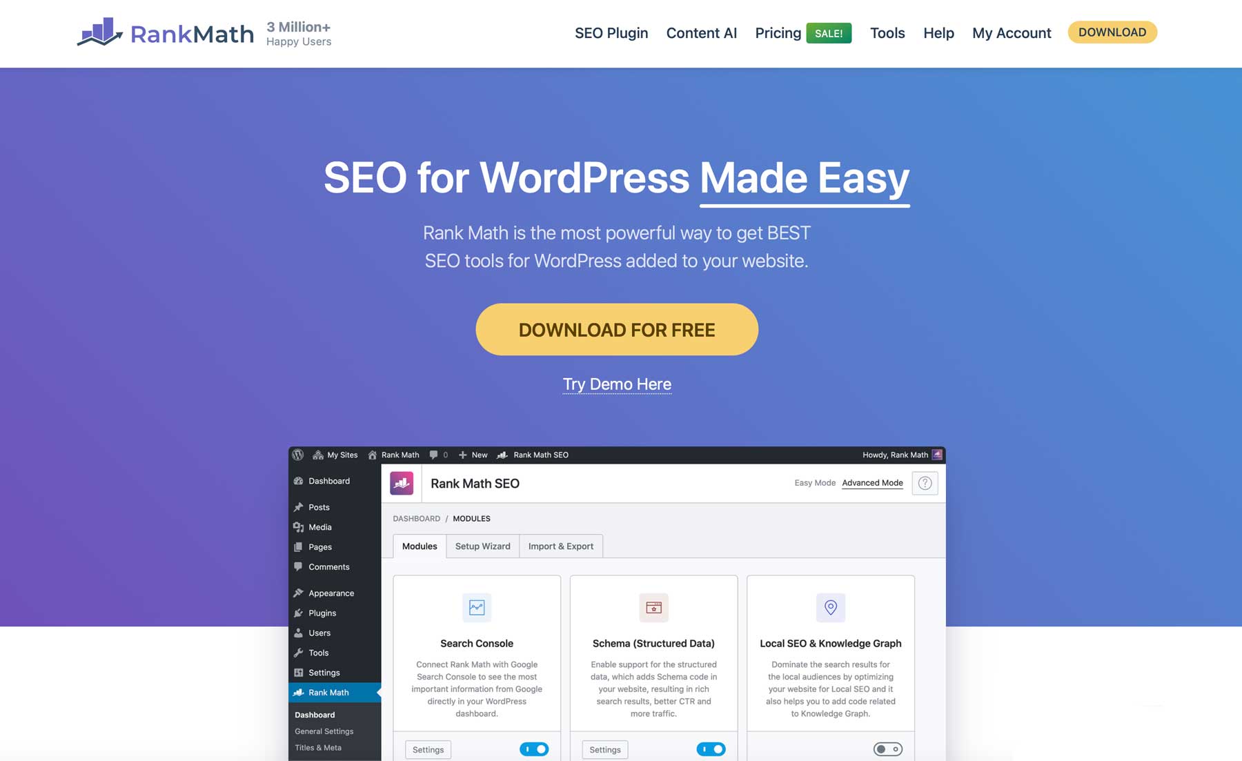 RankMath SEO plugin