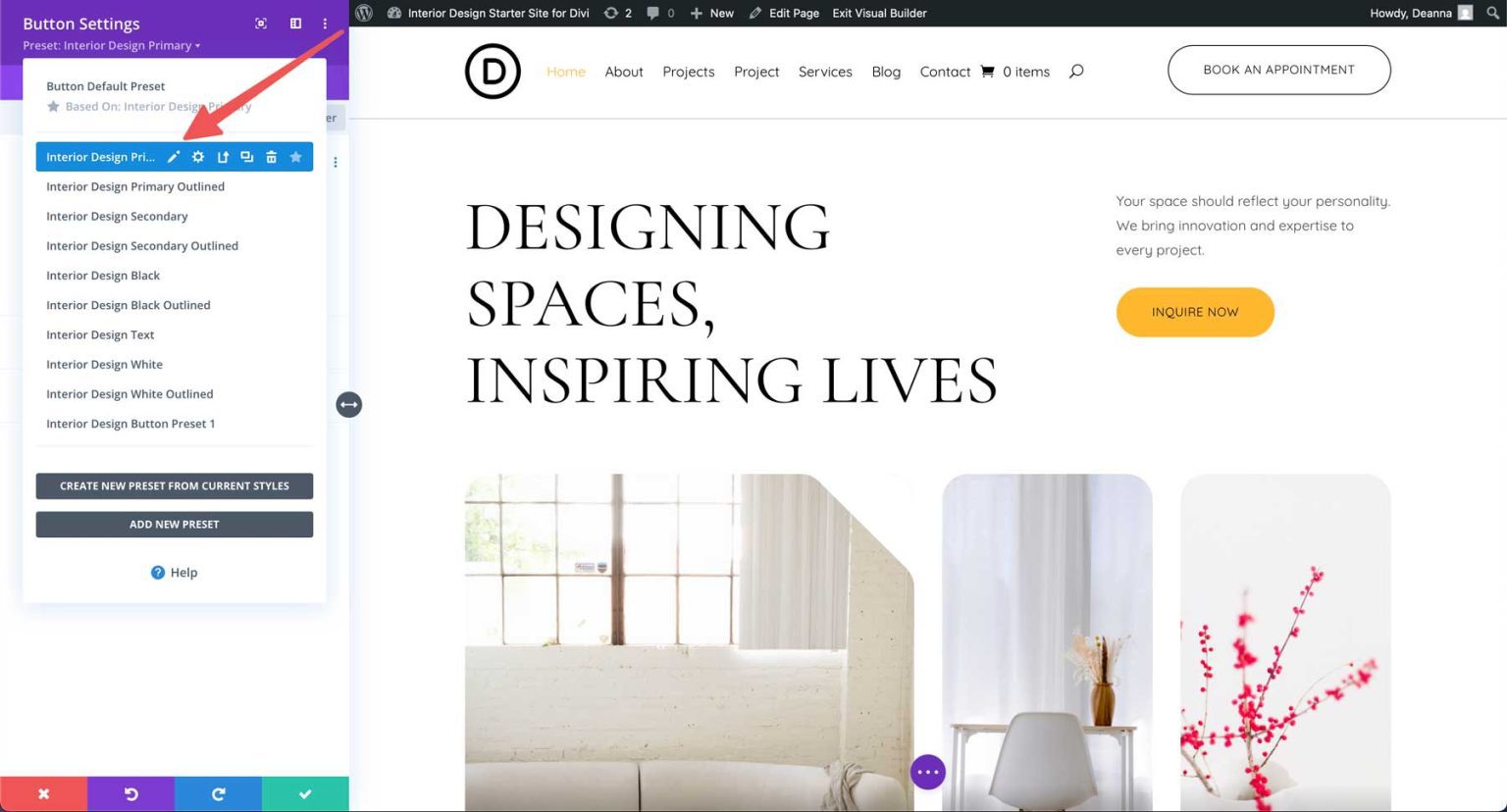 New Starter Site for Interior Design (Quick Install)