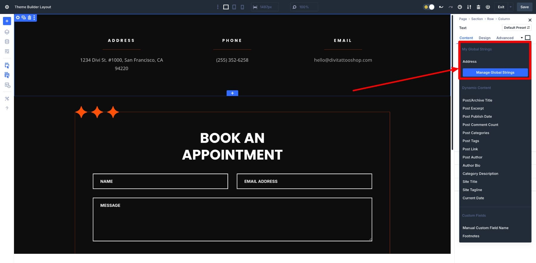 saved text variables
