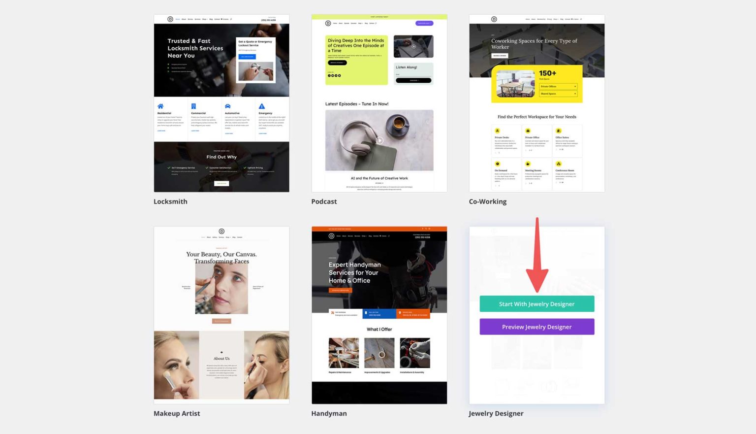 Onstail Website Example New Starter Site for Jewelry Designers (Quick Install)