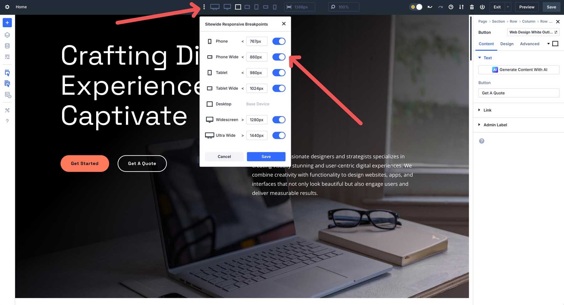 Divi 5 breakpoints