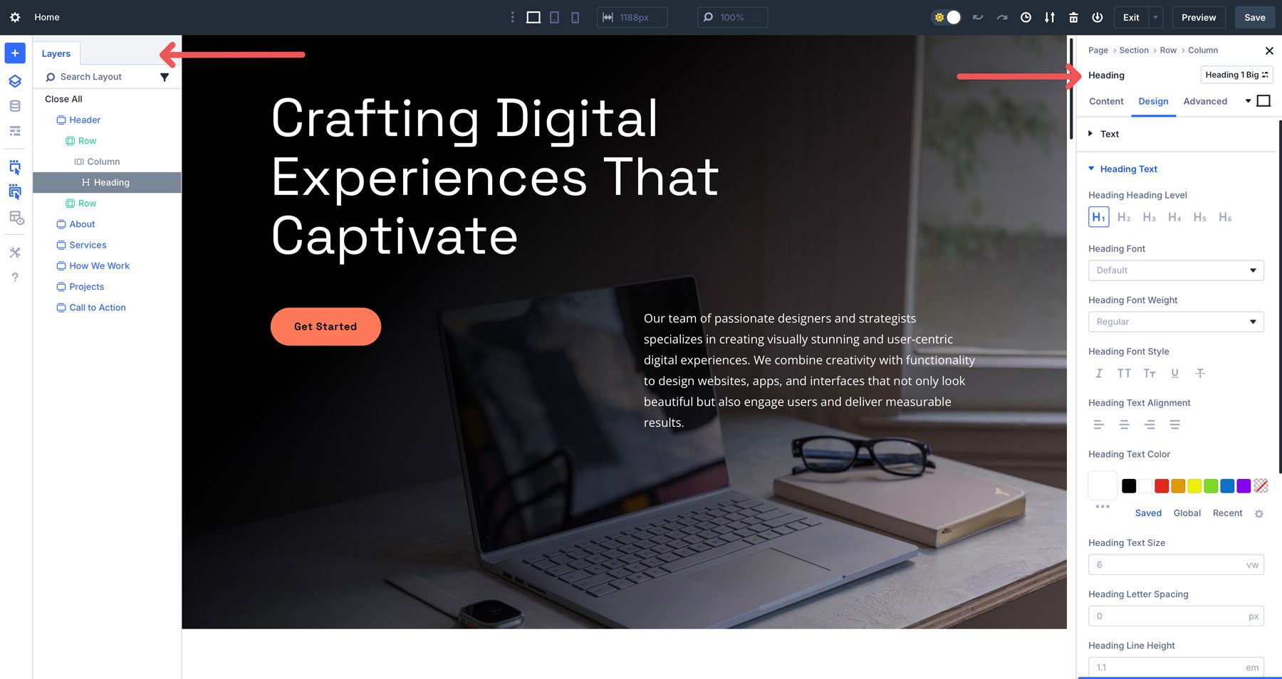 Divi 5 interface