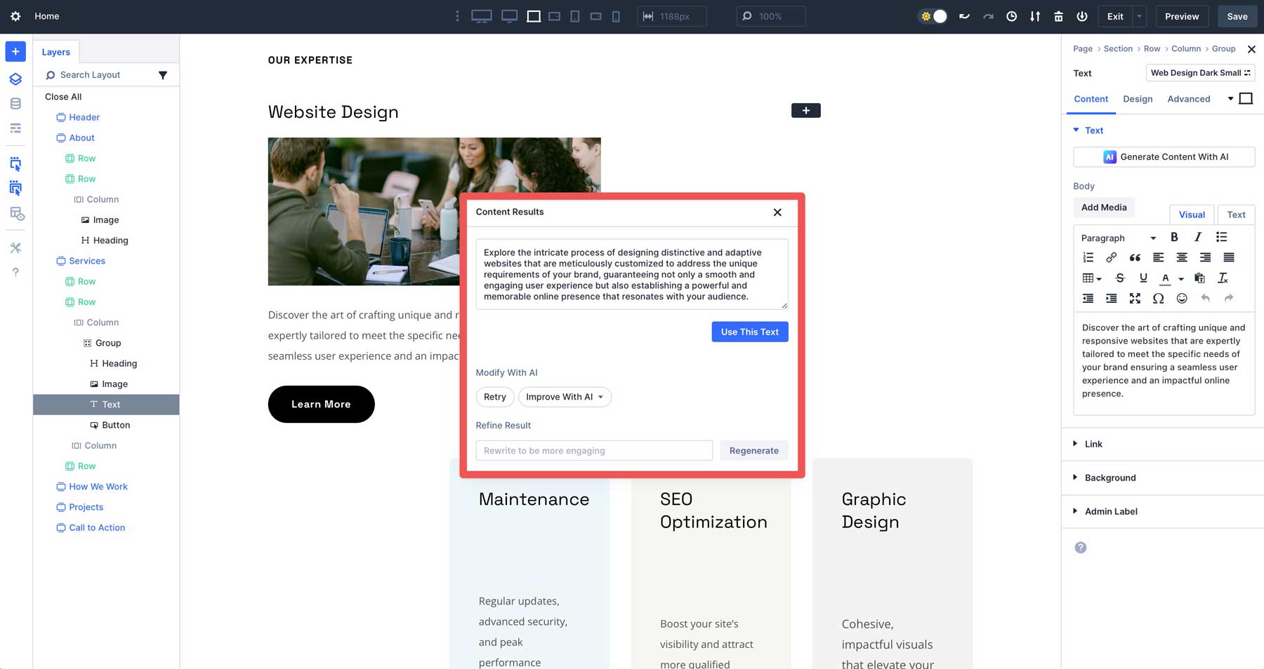 Divi AI in Divi 5