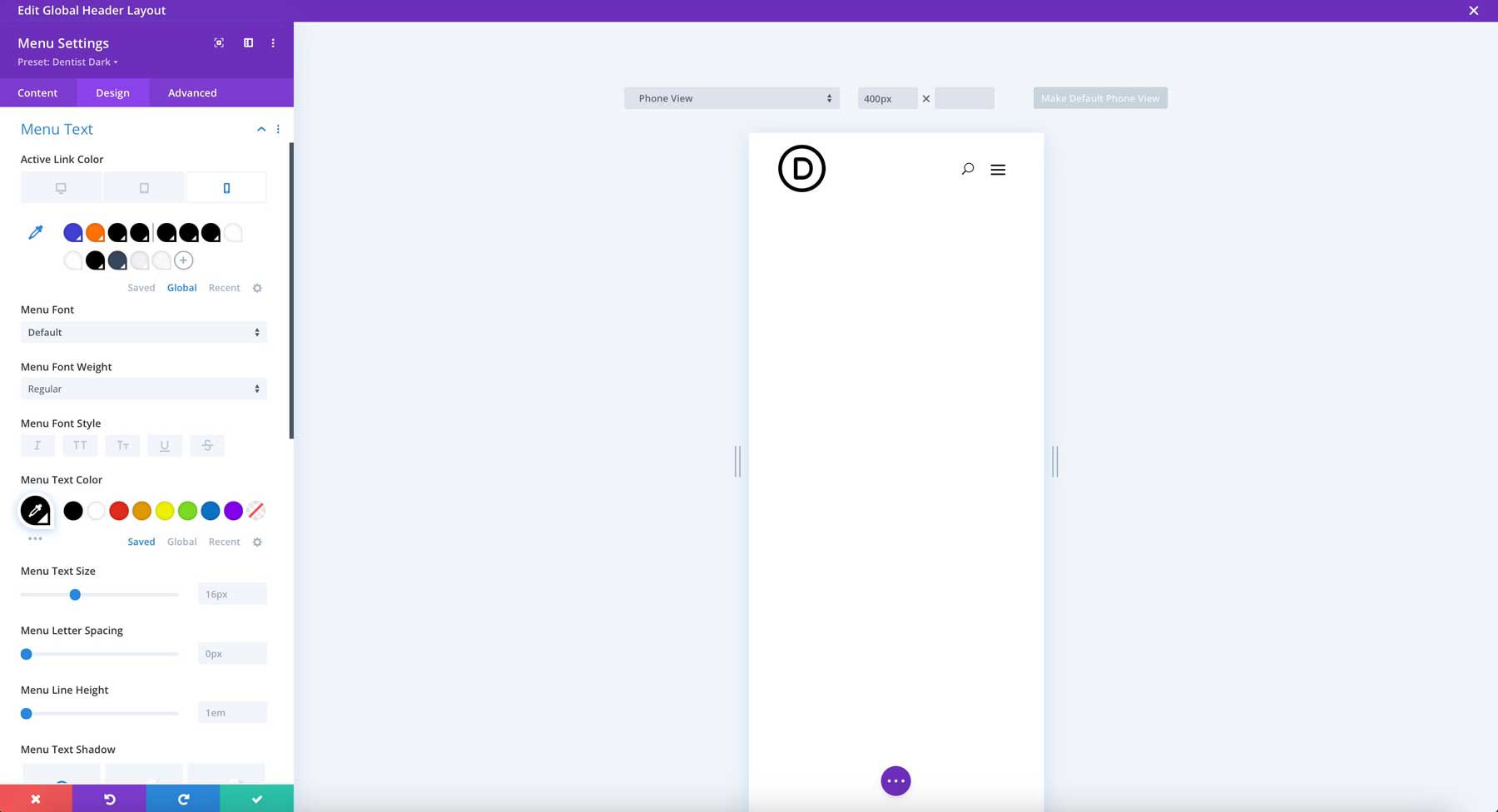 Dentist starter site for Divi