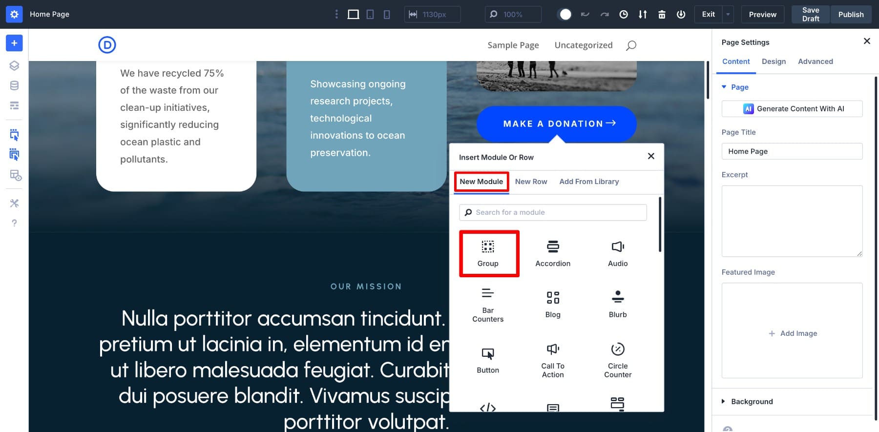 add module group