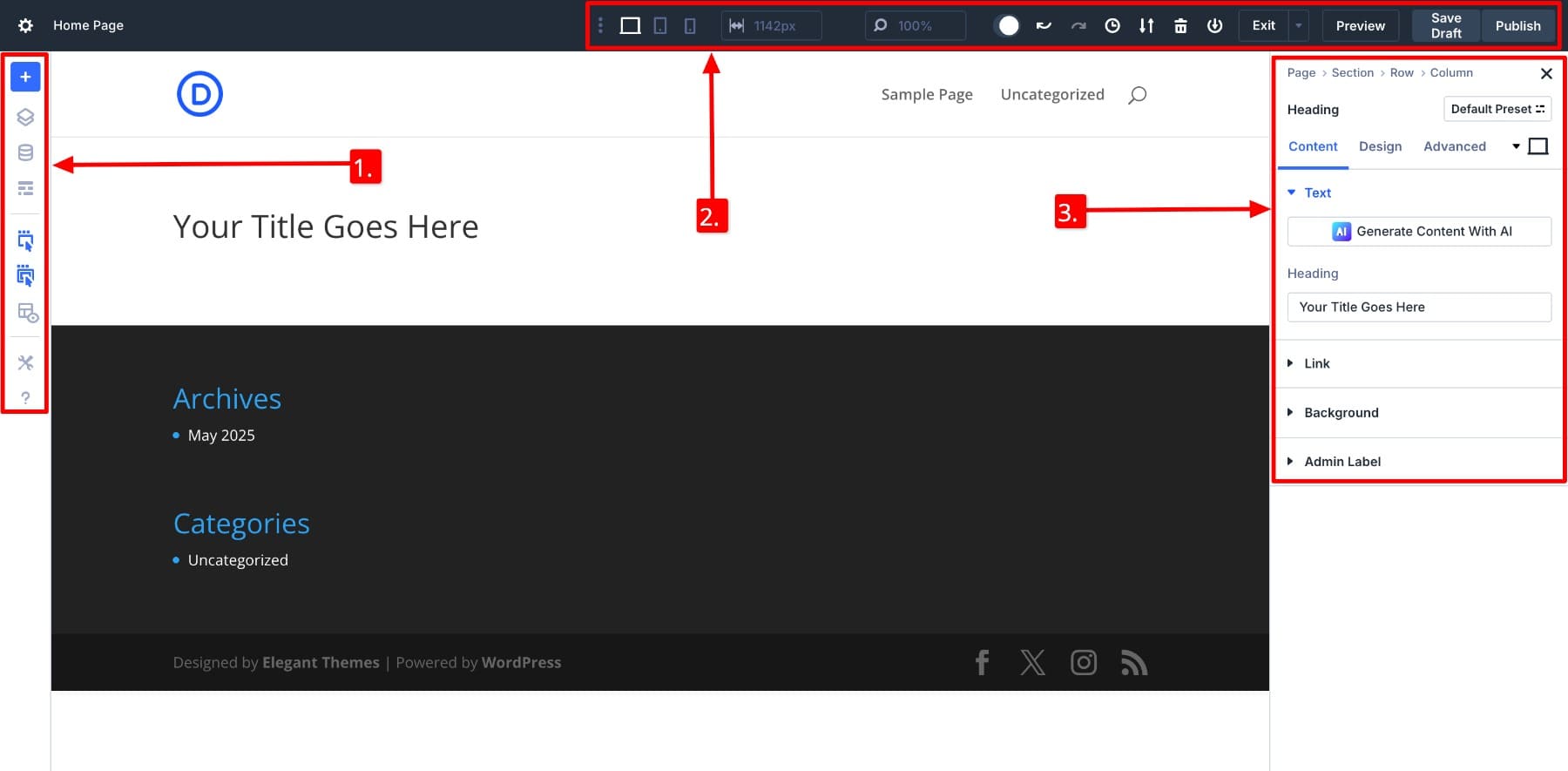 divi 5 dashbaord walkthrough