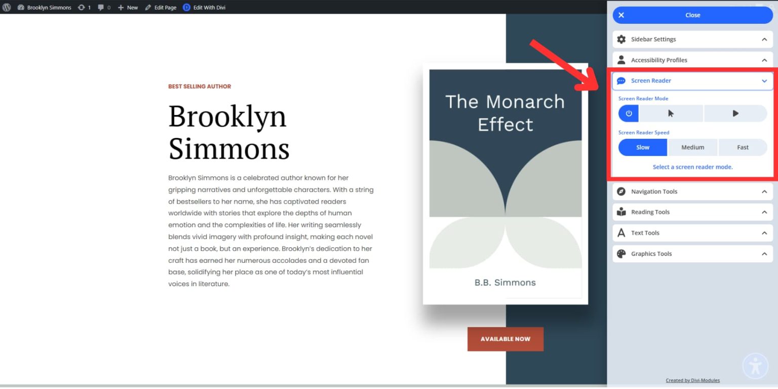 Expand Sidebar Examples Testing Accessibility Sidebar With Divi 5
