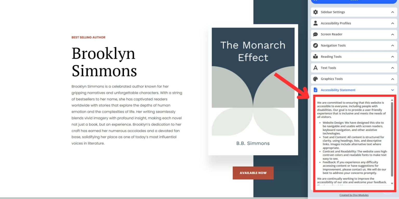 Expand Sidebar Examples Testing Accessibility Sidebar With Divi 5