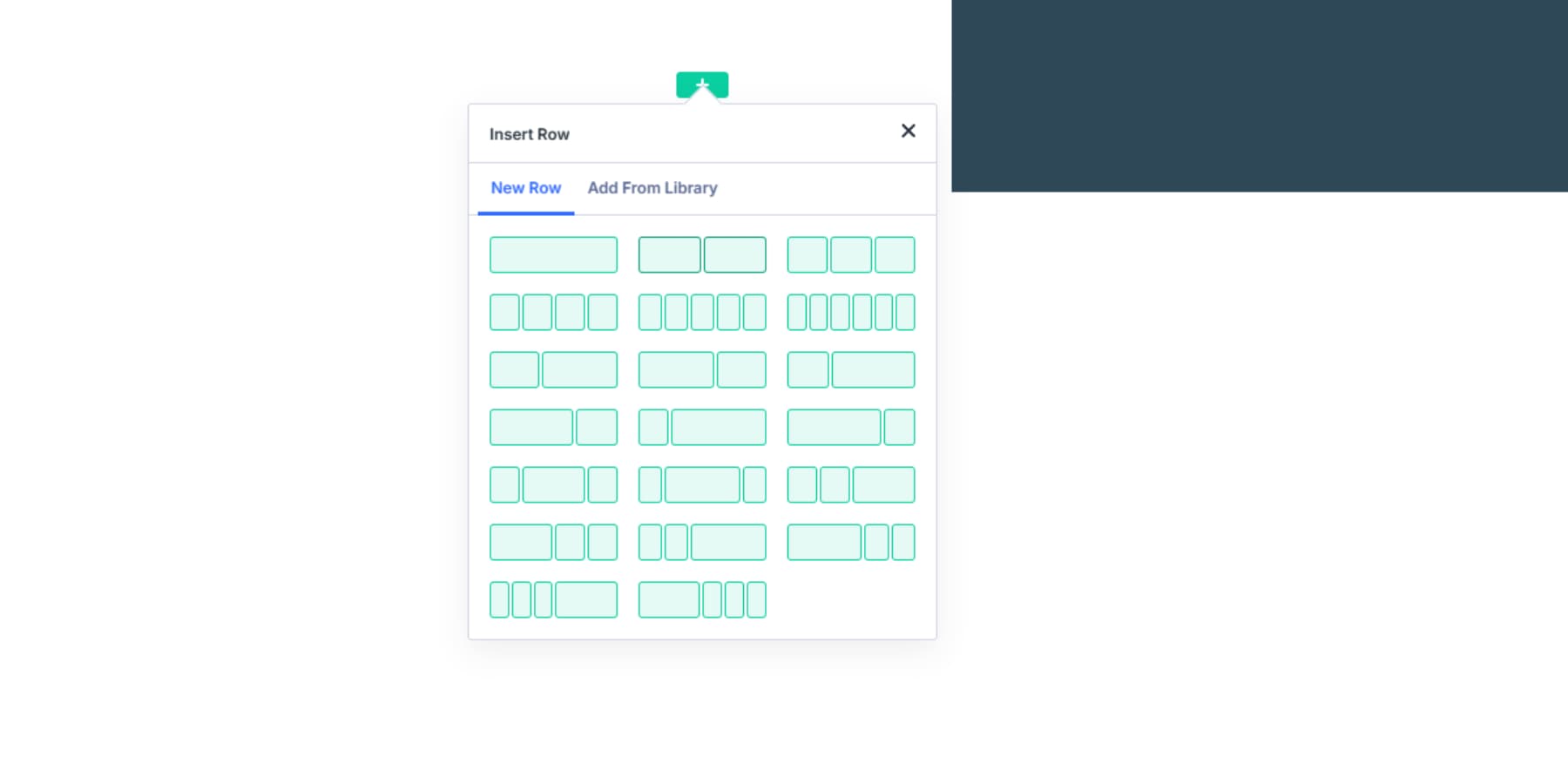 Adding a row with two columns