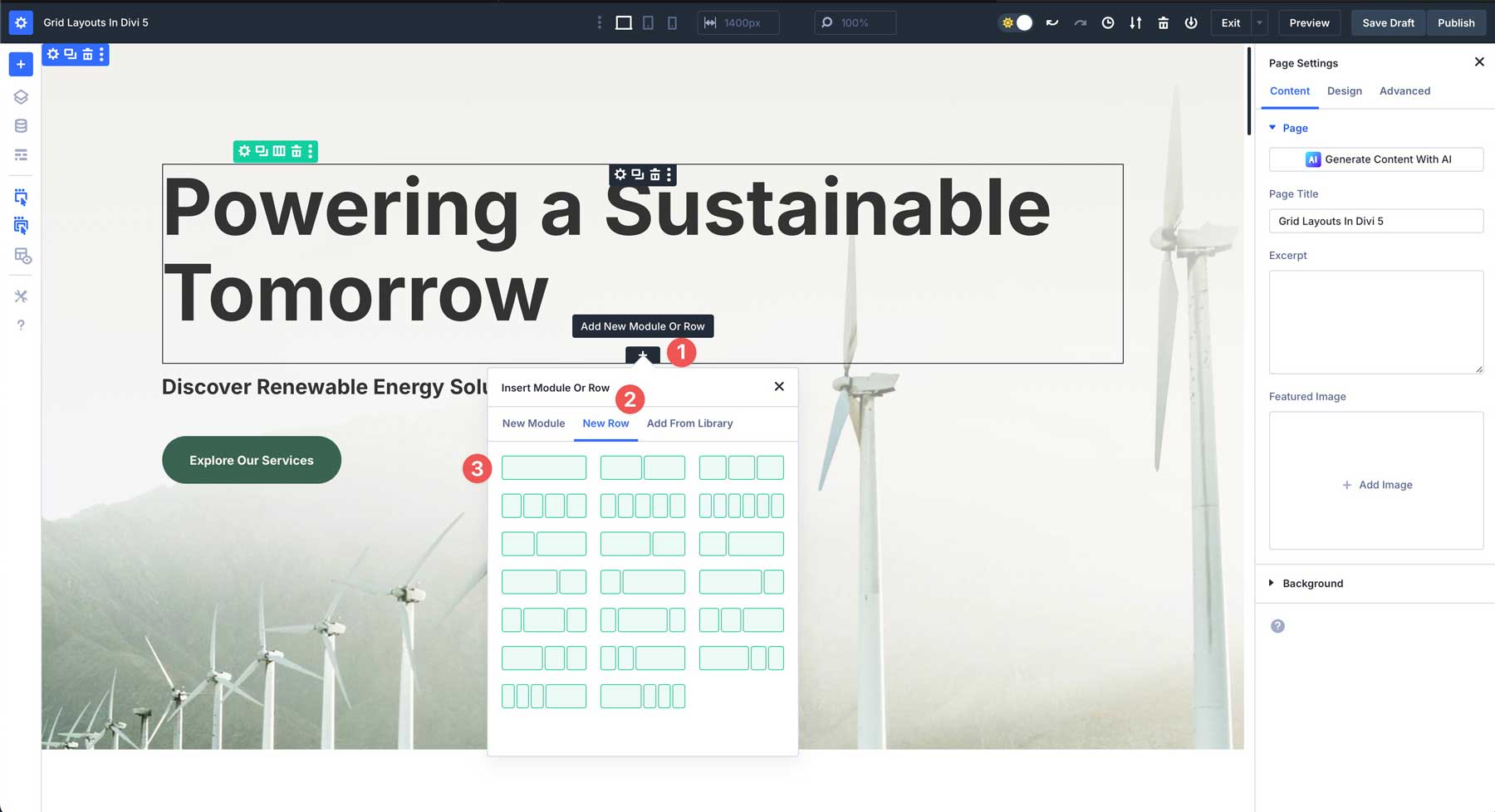Divi 5 Nested Rows