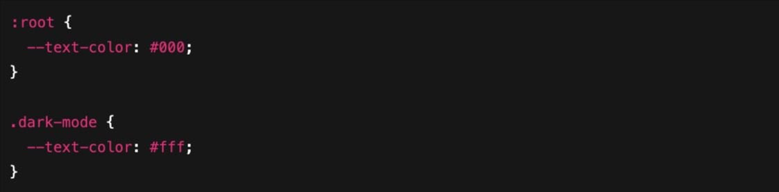 dark mode example