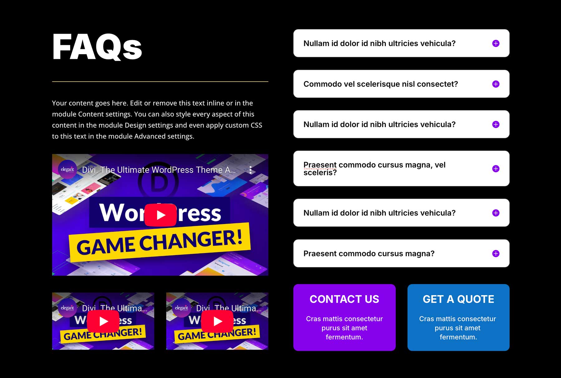 Divi 5 grid layouts