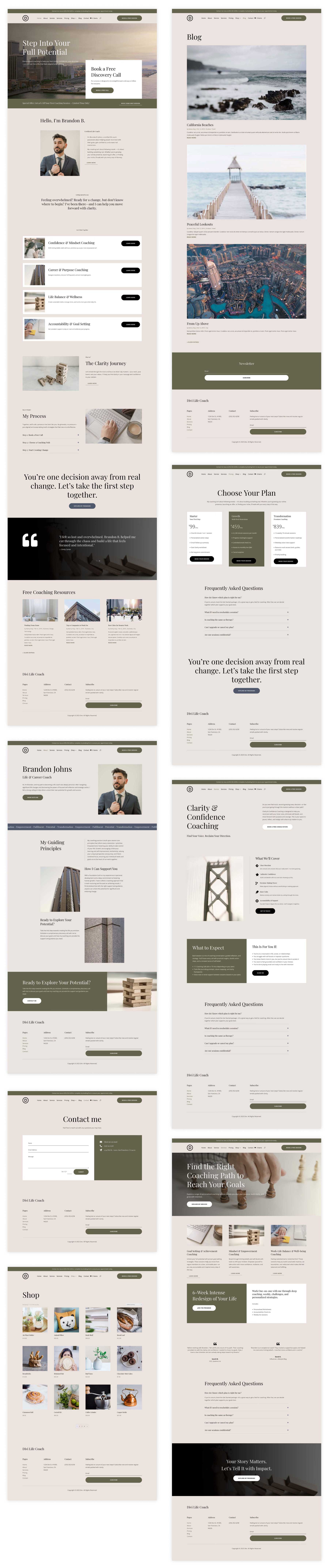 life coach starter site for Divi