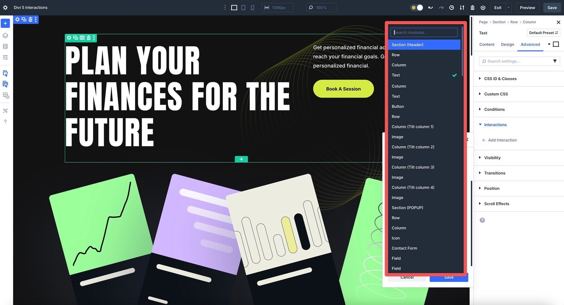 Divi 5 Interactions