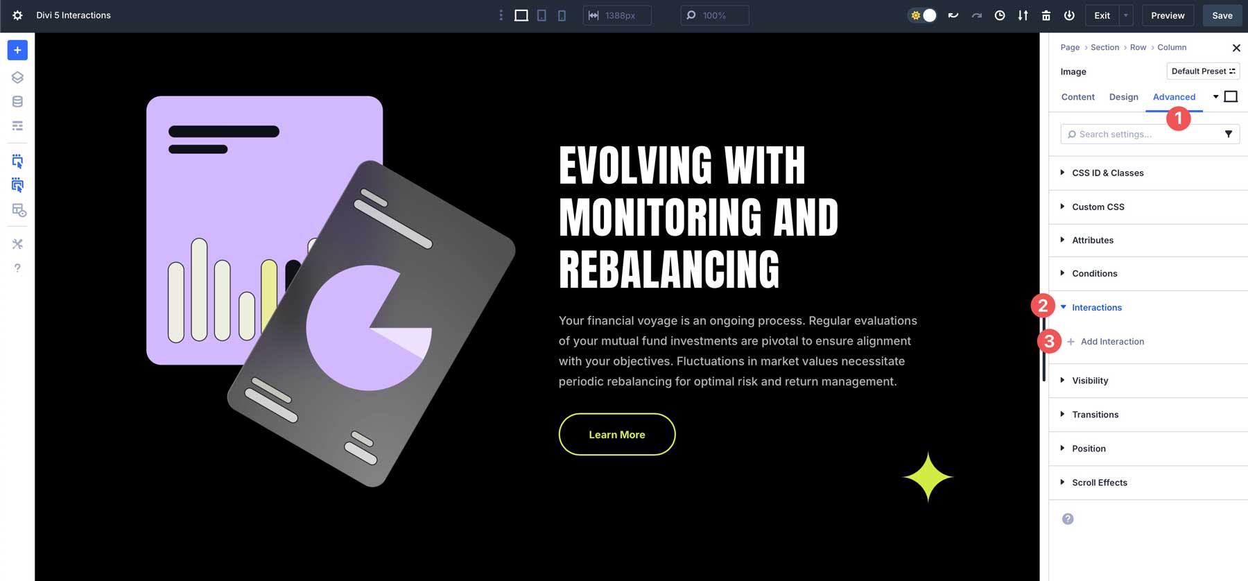 Divi 5 Interactions