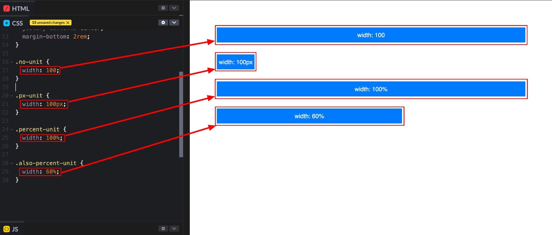 css units in action