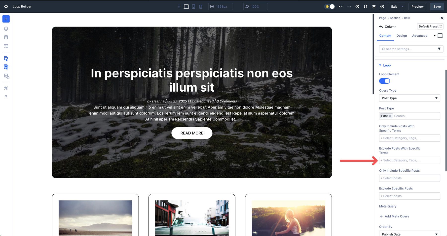 Divi 5 Loop Builder