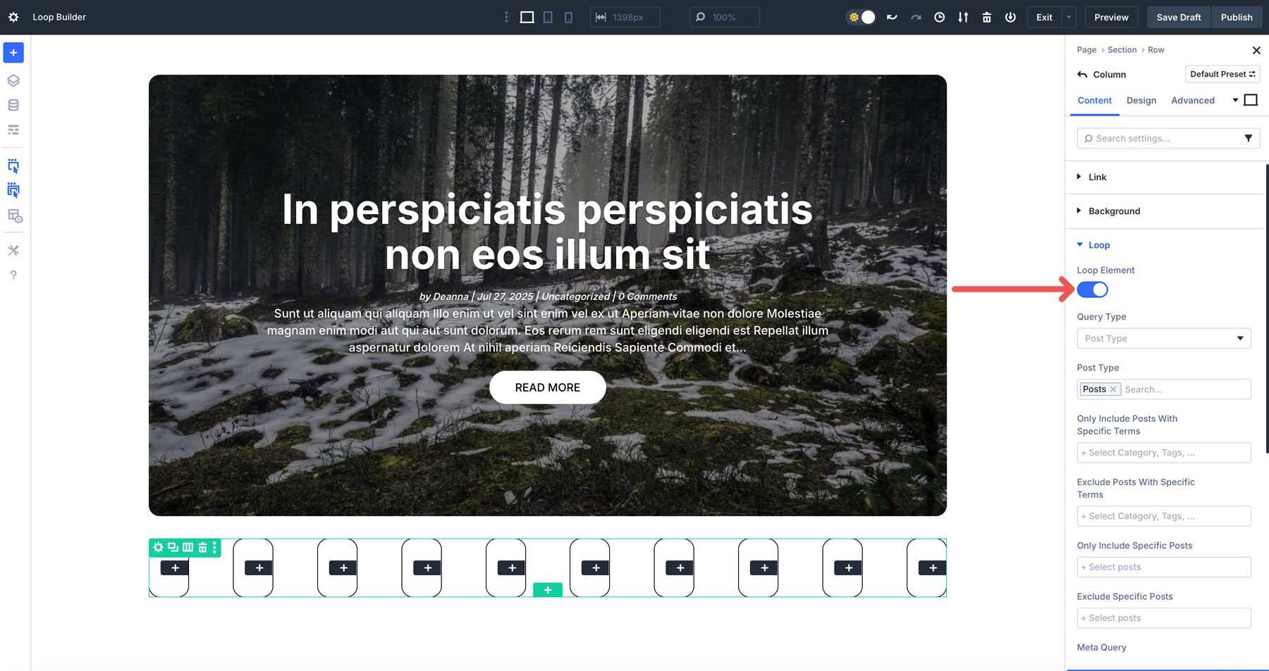 Divi 5 Loop Builder