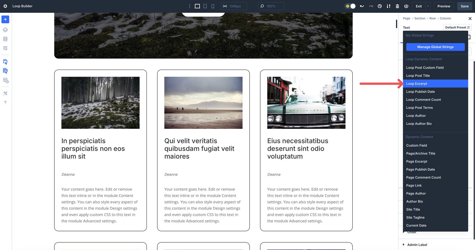 Divi 5 Loop Builder