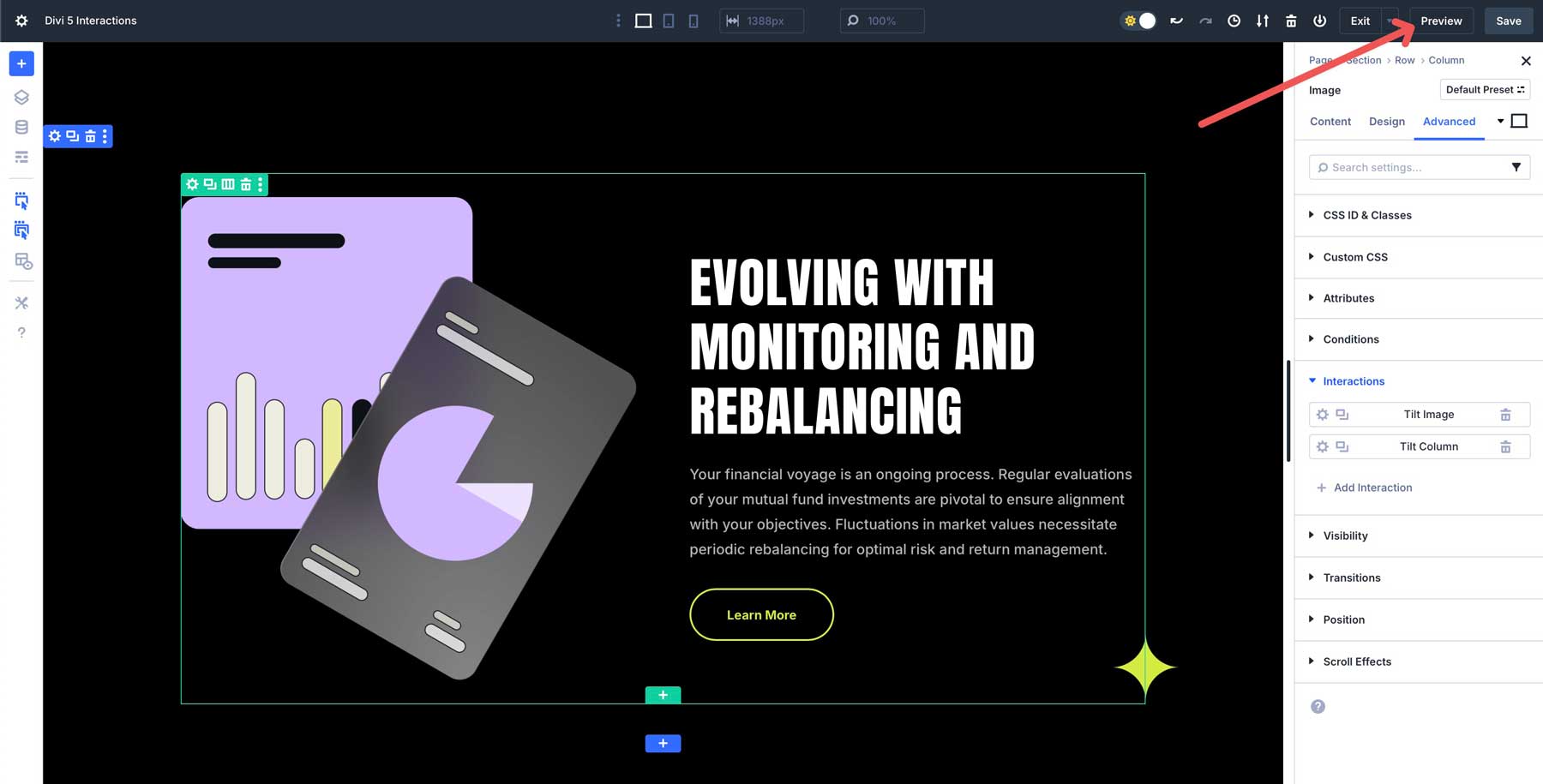 Divi 5 Interactions