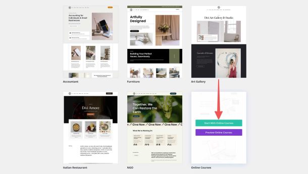 Onstail Website Example New Online Courses Starter Site for Divi (Quick Install)