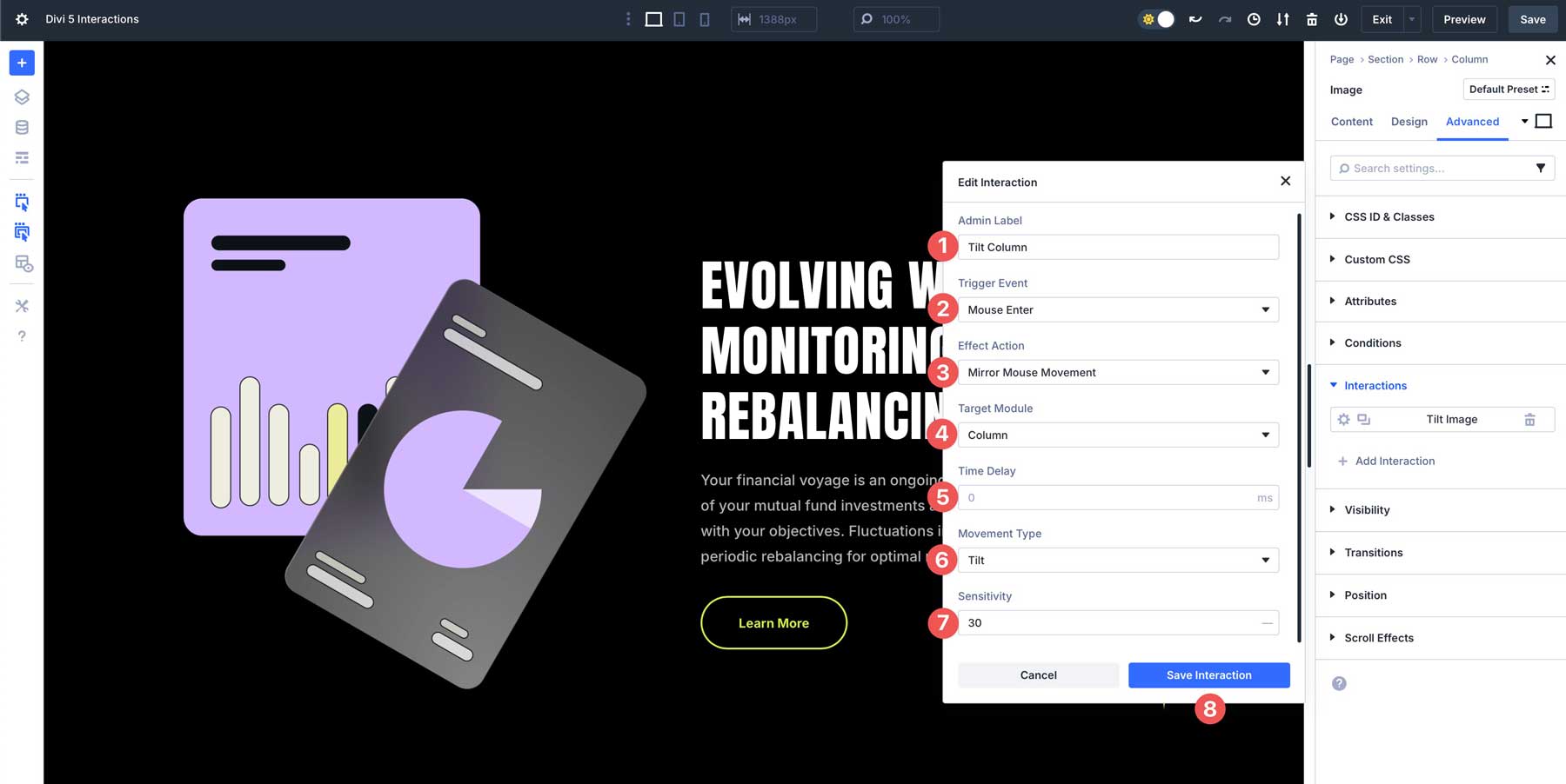 Divi 5 Interactions
