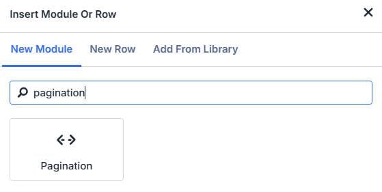 Add Pagination Module from Picker