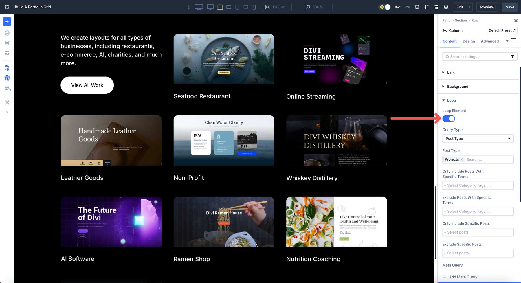 Divi 5 Loop Builder