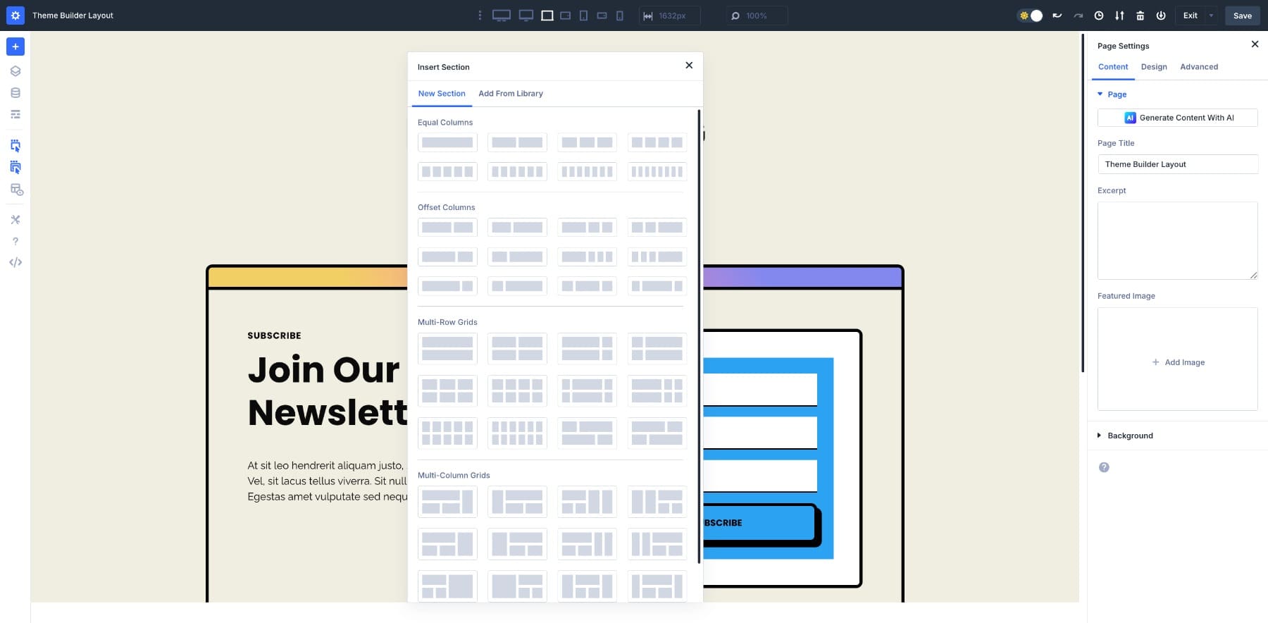 add a section