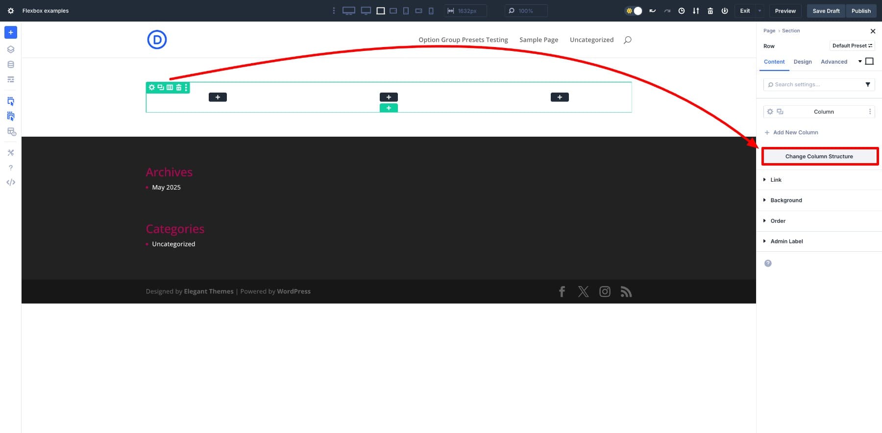 change column structure