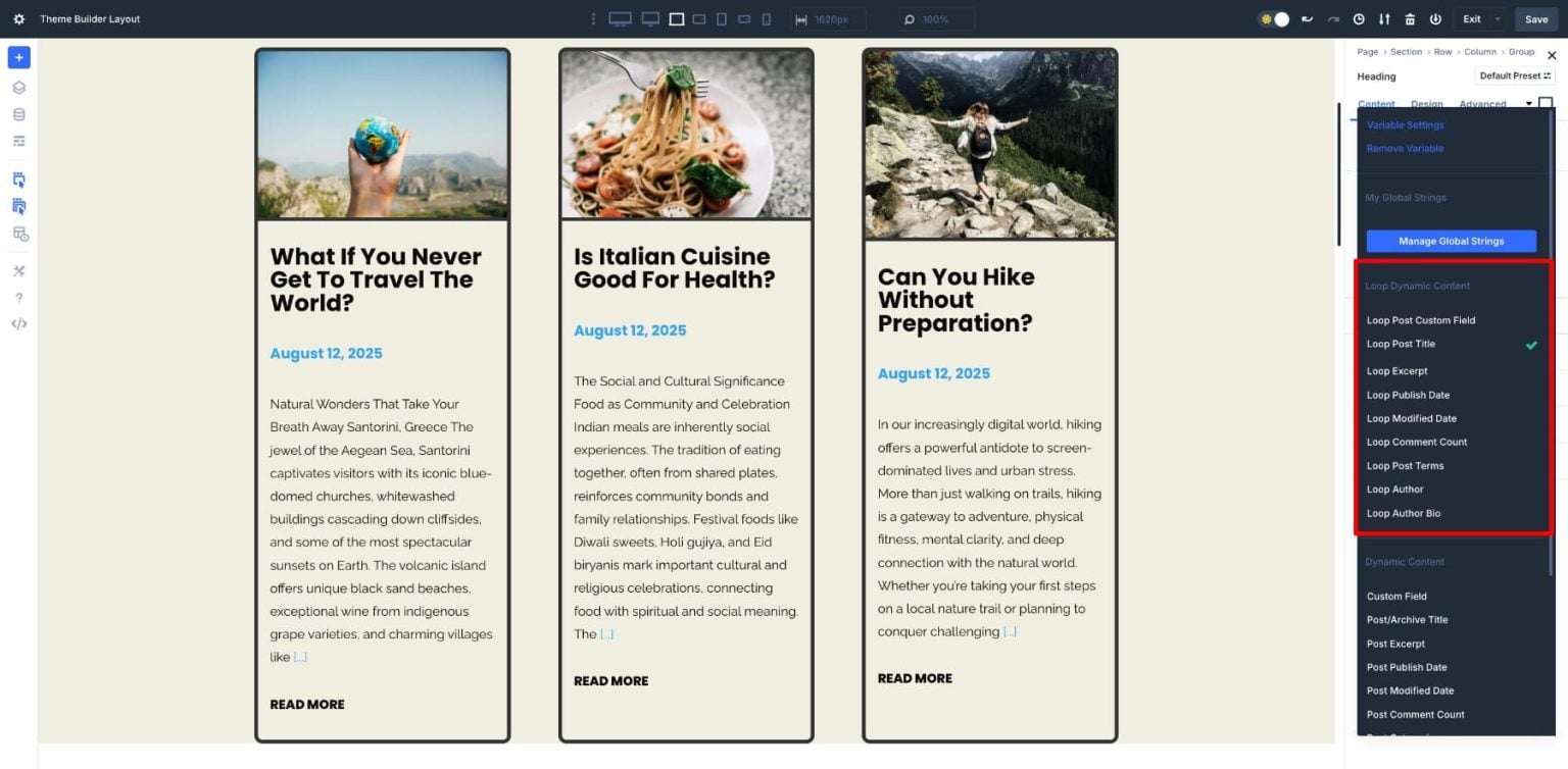 How To Create A Custom Blog Post Loop With Divi 5’s Loop Builder