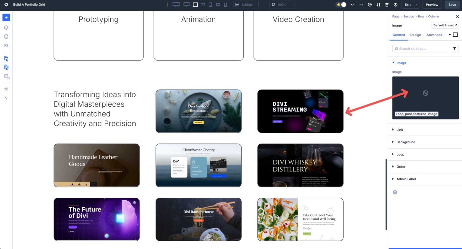How To Build A Portfolio Grid With Divi 5's Loop Builder