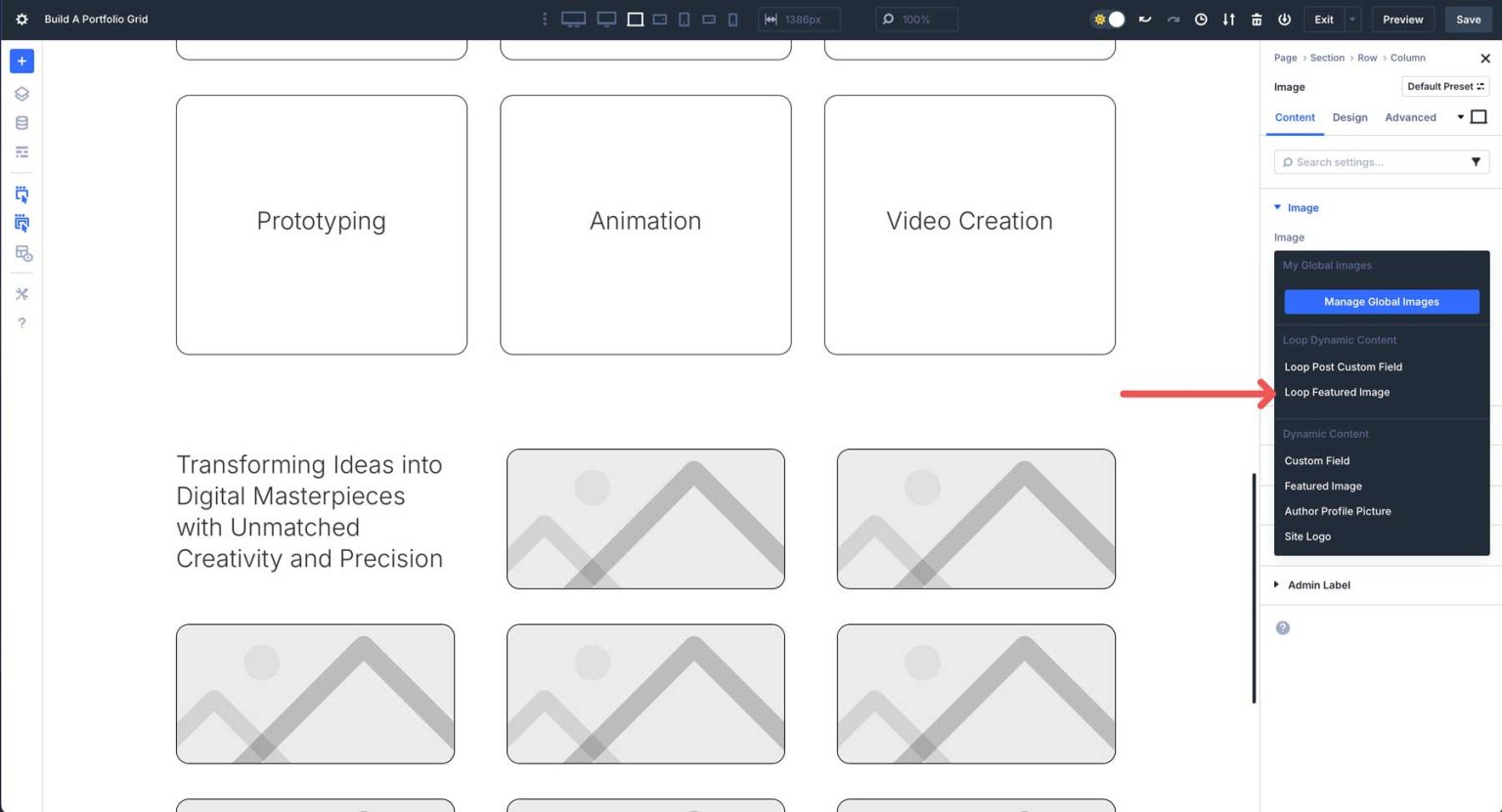 How To Build A Portfolio Grid With Divi 5's Loop Builder