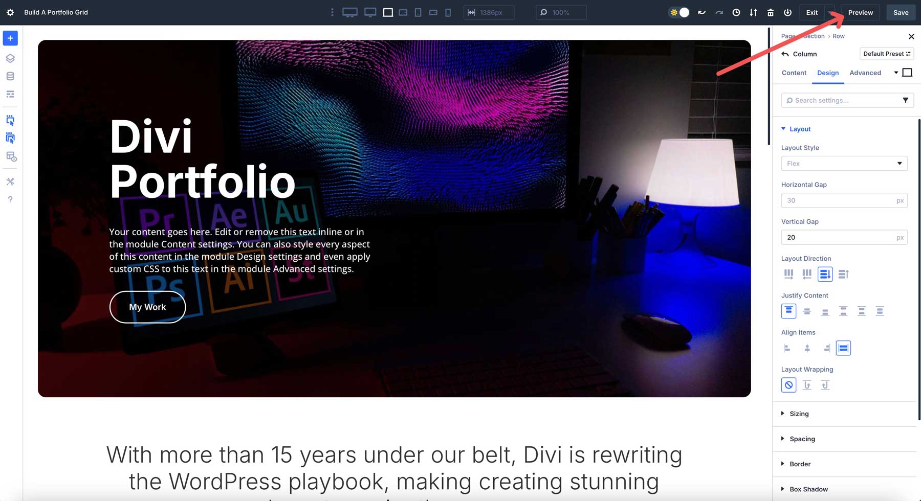 Divi 5 preview system