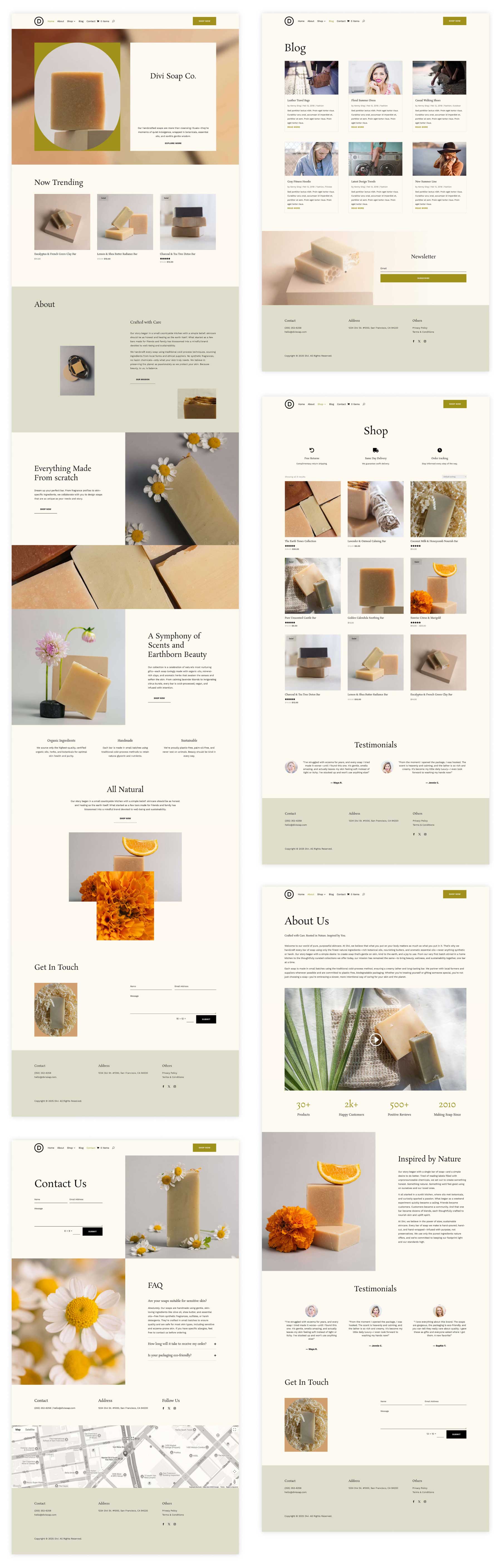 Soap starter site for Divi