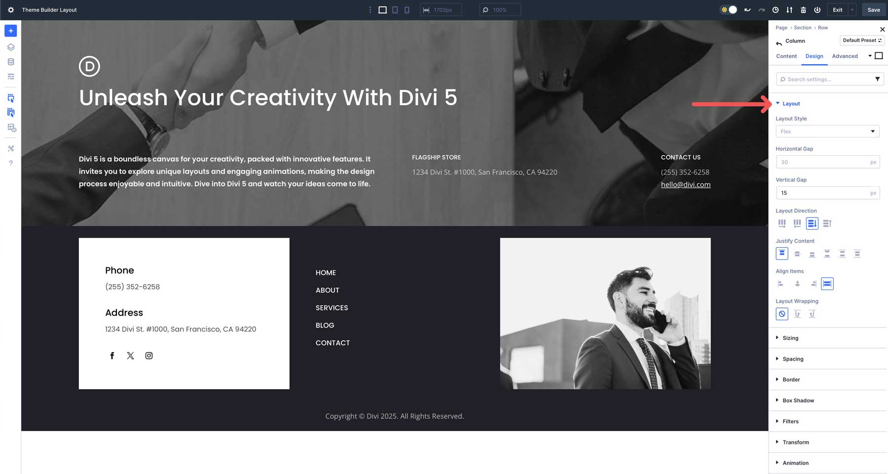 Flexbox Footers For Divi 5