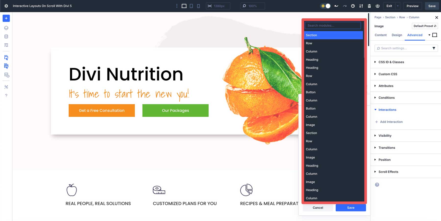 Interactive Layouts On Scroll With Divi 5