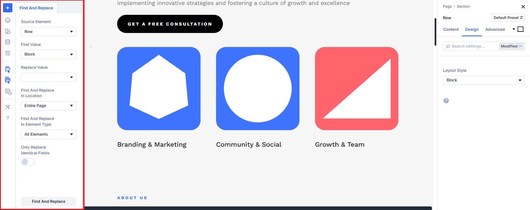 Divi 5 Find And Replace