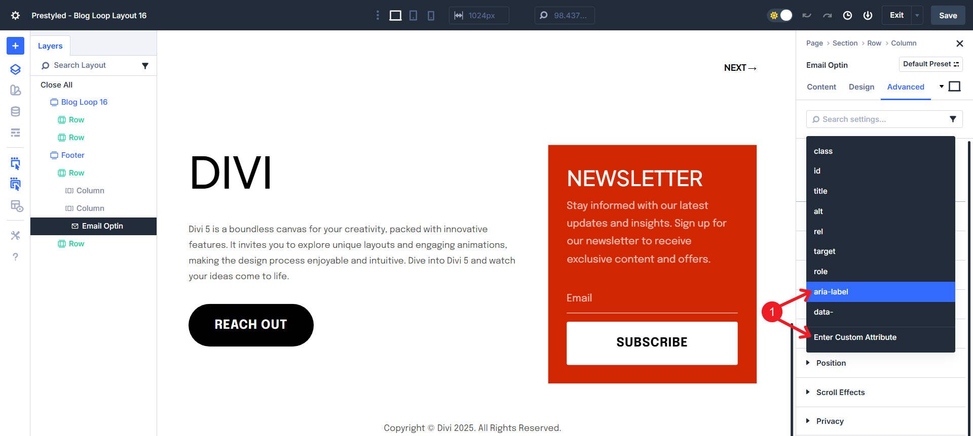 Select Predefined Attribute Type or Enter a Custom One
