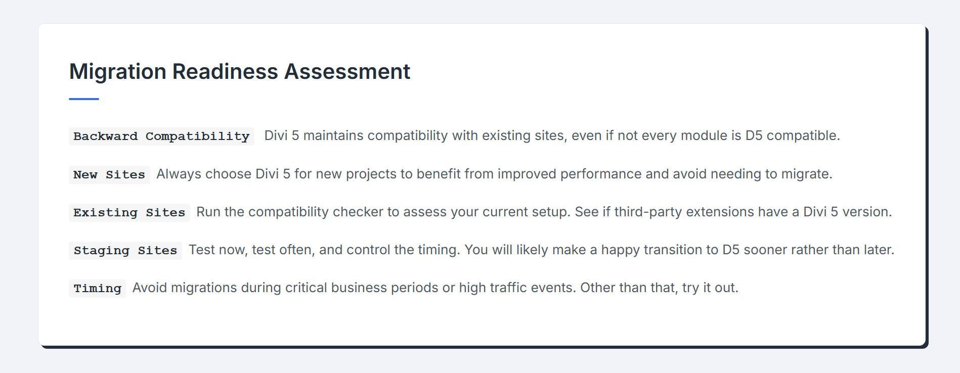 When to Migrate from D4 to D5