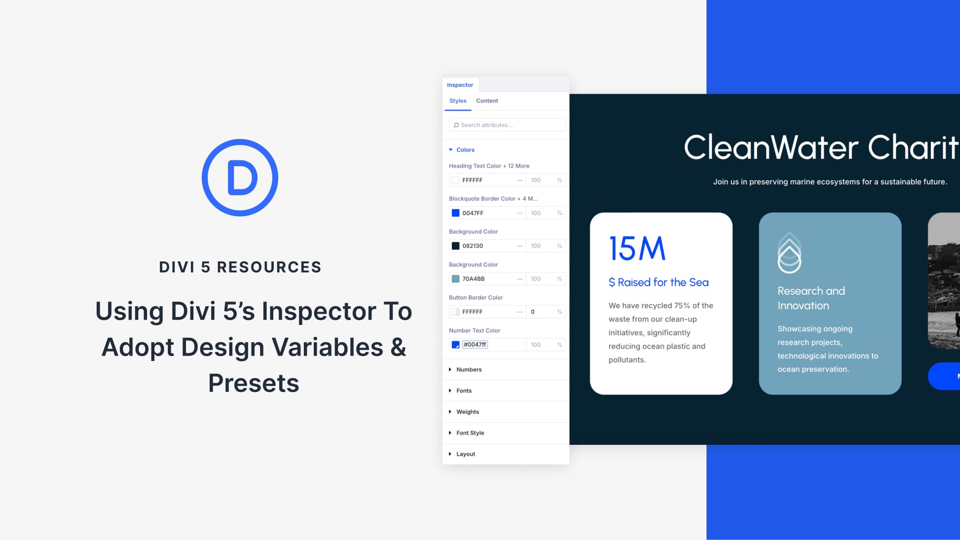 Using The Divi 5 Inspector To Adopt Design Variables & Presets
