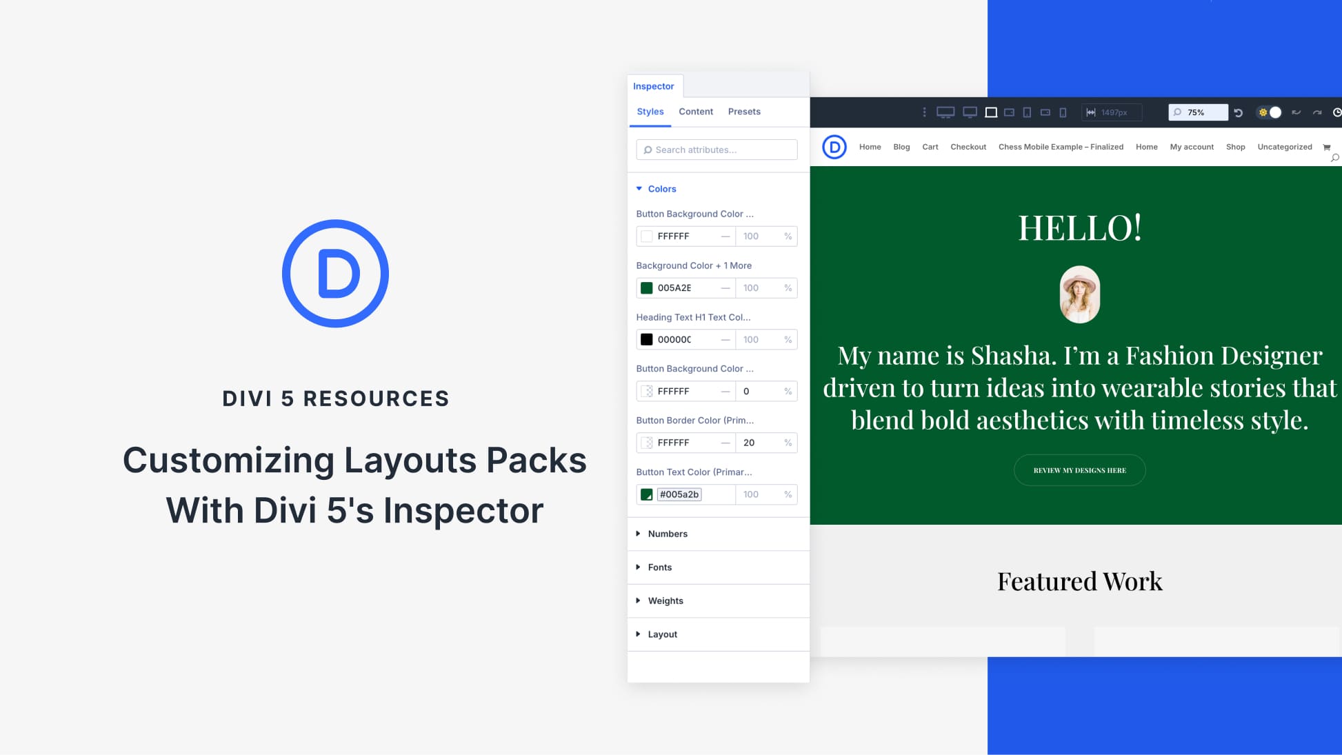 Customizing Layouts Packs With Divi 5’s Inspector (So Easy)