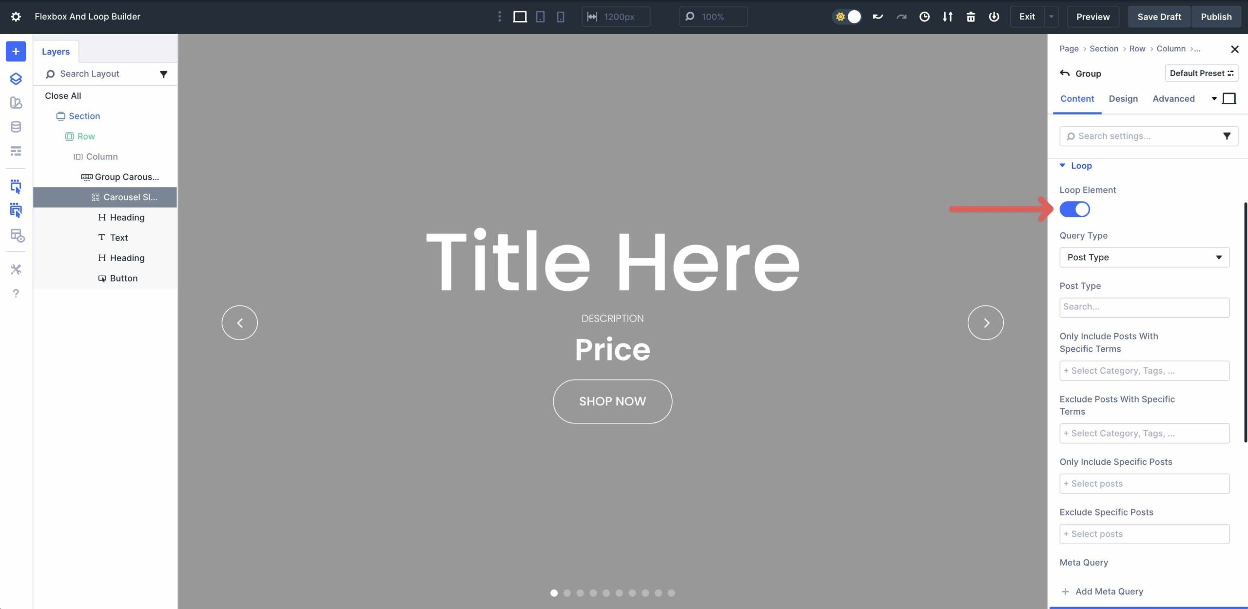 Flexbox & Loop Builder