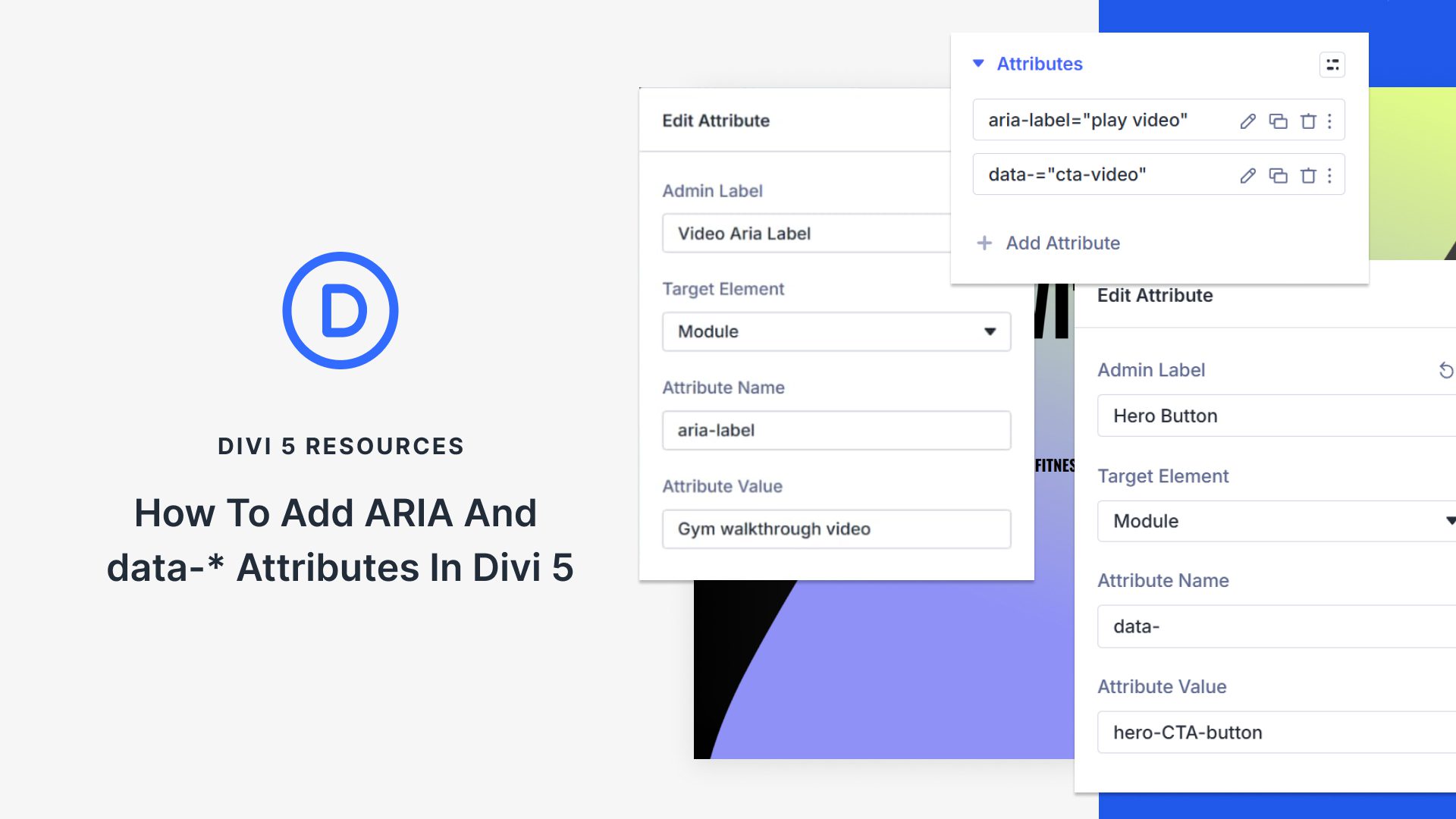 How To Add ARIA And data-* Attributes In Divi 5
