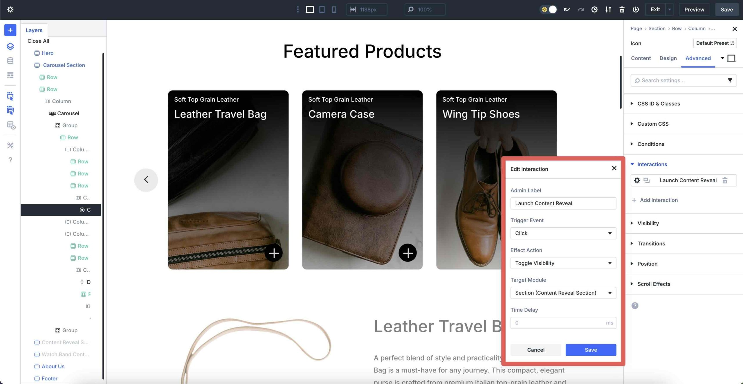 Create An Interactive Content Reveal Carousel With Divi