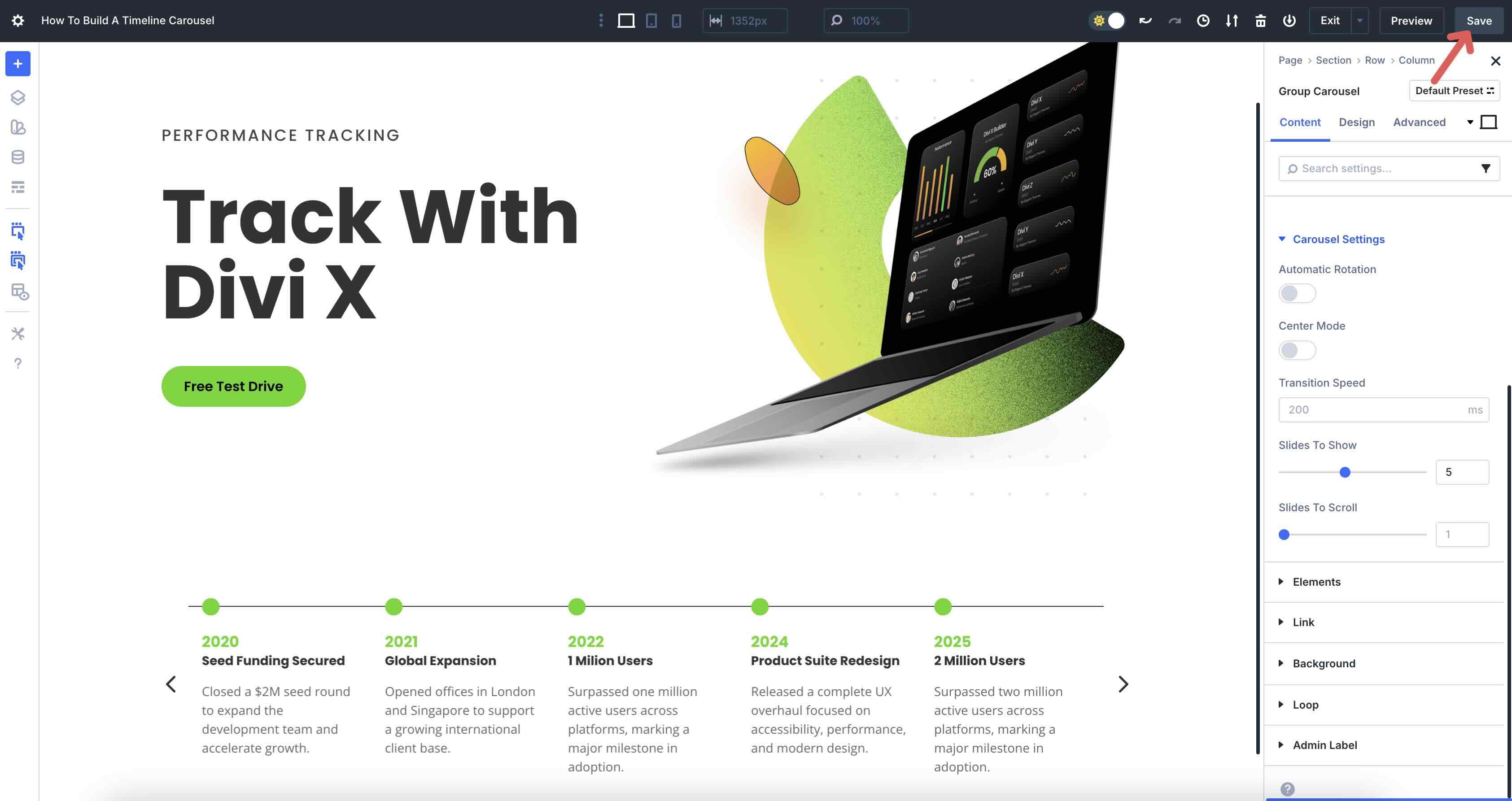 Build A Timeline Carousel With Divi 5