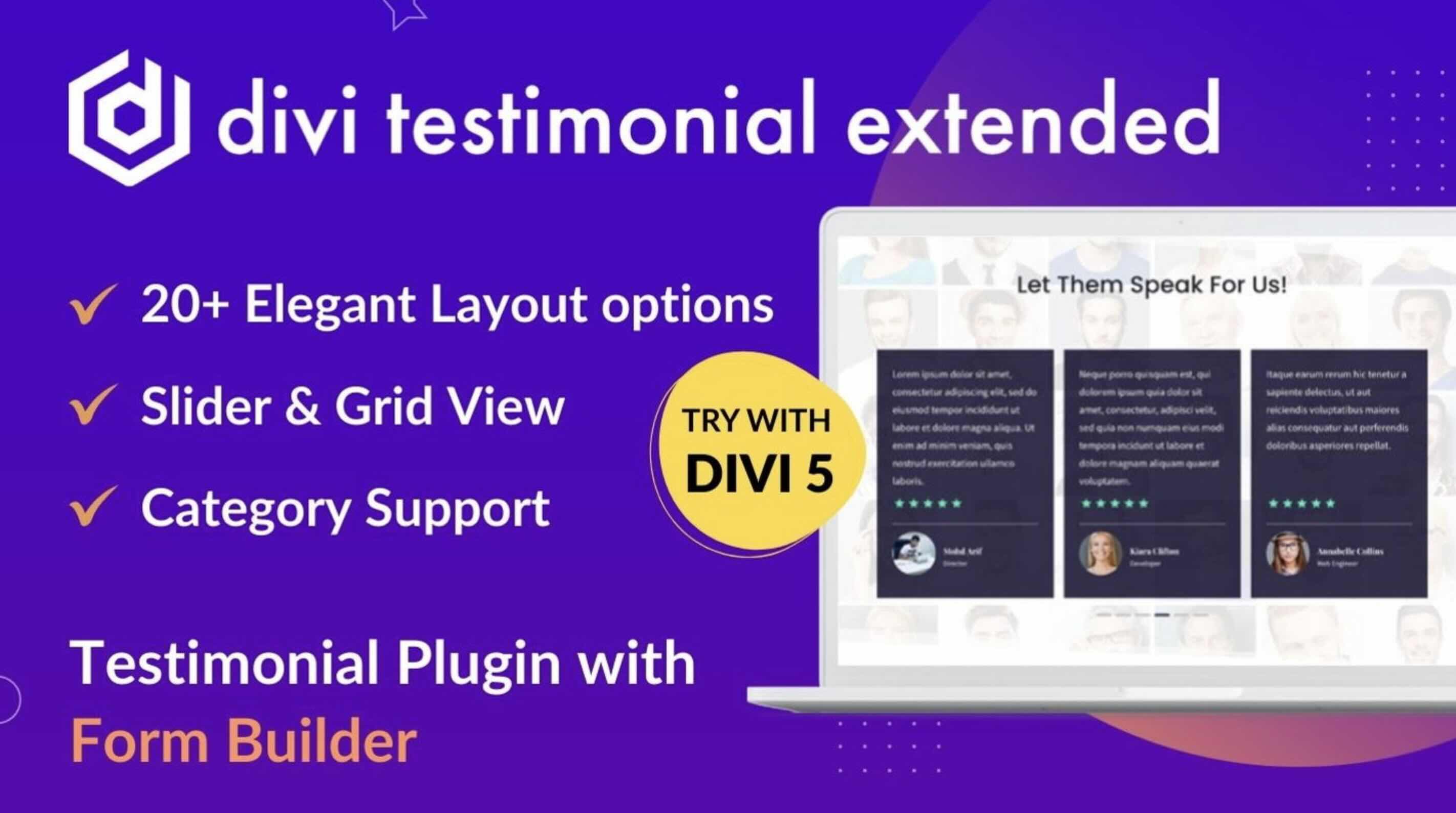 Divi Testimonial Extended